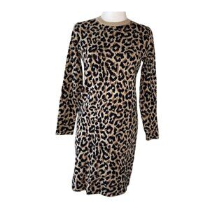 J.CREW ANIMAL PRINT SWEATER DRESS